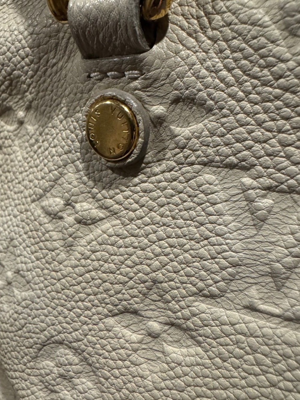 Louis Vuitton Empreinte LV Monogram Leather Lumineuse PM Tote Bag Neigo Creme - Picture 3 of 16